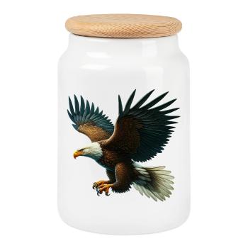 Adler - Keksdose mit Holzdeckel - Weiß - Vorne