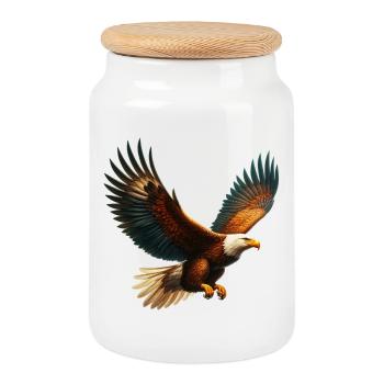 Adler - Keksdose mit Holzdeckel - Weiß - Vorne