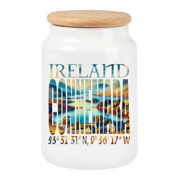 LE CONNEMARA - Boîte à biscuits avec couvercle en bois - blanc - Devant