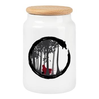 Little Red Riding Hood - Keksdose mit Holzdeckel - Weiß - Vorne