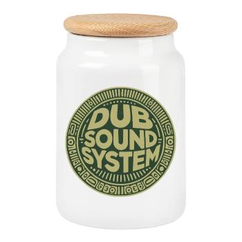 Dub-Soundsystem - Keksdose mit Holzdeckel - Weiß - Vorne