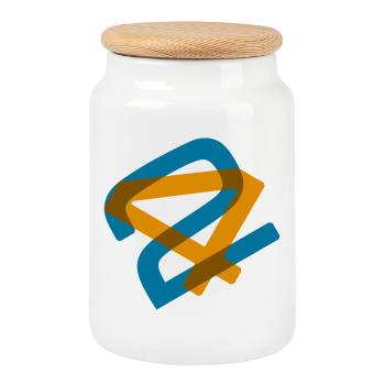 42 - The Answer to Everything - Cookie Jar with Wooden Lid - white - Front