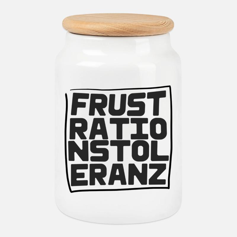 Frustrationstoleranz - Keksdose mit Holzdeckel - Weiß
