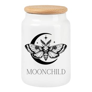 Moonchild - Keksdose mit Holzdeckel - Weiß - Vorne