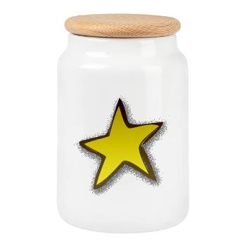 Star Modern | starling - Cookie Jar with Wooden Lid - white - Front