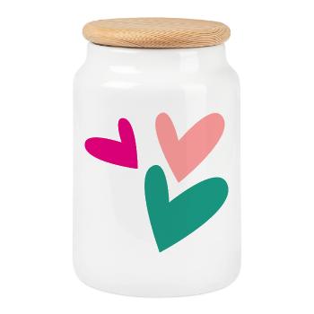 HERZ. PAPA. MAMA. NOEL. WEIHNACHTEN. Junggesellinnenabschied. BEBE. KIND. - Keksdose mit Holzdeckel - Weiß - Vorne