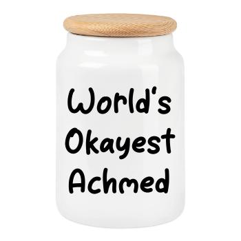 Le plus correct du monde Achmed - Boîte à biscuits avec couvercle en bois - blanc - Devant