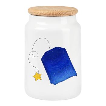 Vincent van Goghs Tee - Keksdose mit Holzdeckel - Weiß - Vorne