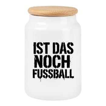 Ist das noch Fußball - Keksdose mit Holzdeckel - Weiß - Vorne