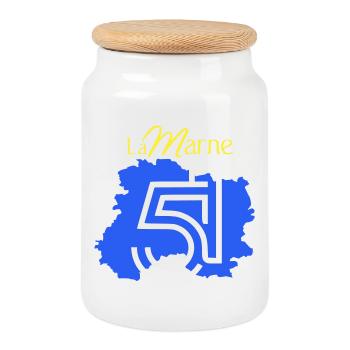 Die Marne 51 - Keksdose mit Holzdeckel - Weiß - Vorne