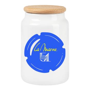 Capsule la Marne 51 - Cookie Jar with Wooden Lid - white - Front