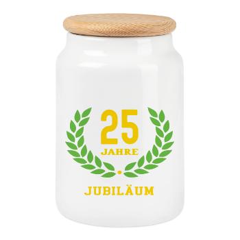 Installateur Jubiläum 25 Jahre 25 jähriges Jubi - Keksdose mit Holzdeckel - Weiß - Vorne