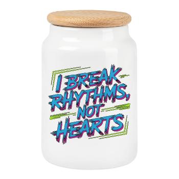 Cardiac TechI Break Rhythms Not Hearts Cath Lab - Keksdose mit Holzdeckel - Weiß - Vorne