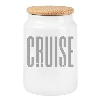 Cruise Squad – Vacation Cruise Ship Travel Crew - Cookie Jar with Wooden Lid - white - Front