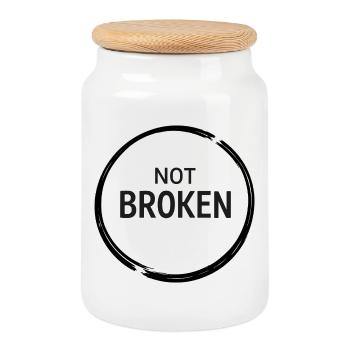 Not Broken Resilience Tee - Keksdose mit Holzdeckel - Weiß - Vorne