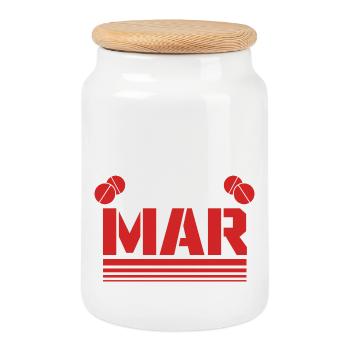 Medizinische Fachangestellte Straight Outta MAR - Keksdose mit Holzdeckel - Weiß - Vorne