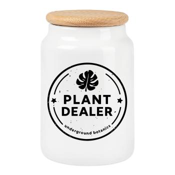 Distributeur d’Usine - Boîte à biscuits avec couvercle en bois - blanc - Devant
