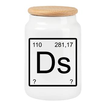 Darmstadtium Ds-Design Minimalisme - Boîte à biscuits avec couvercle en bois - blanc - Devant