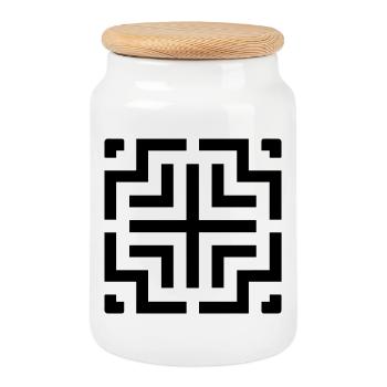 Escape-Spiel - Keksdose mit Holzdeckel - Weiß - Vorne