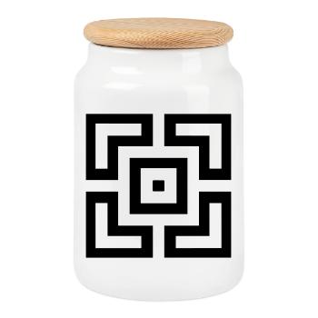 Escape-Spiel - Keksdose mit Holzdeckel - Weiß - Vorne