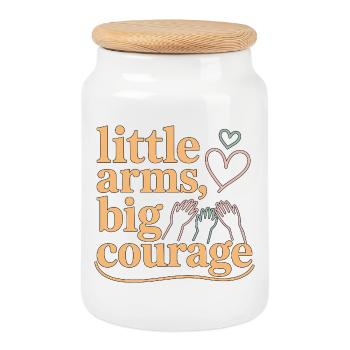Pediatric Nurse Little Arms Big Courage Kids Nurse - Keksdose mit Holzdeckel - Weiß - Vorne