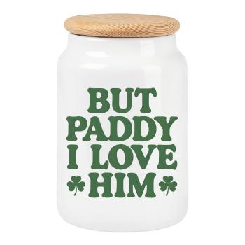 Aber Paddy, ich liebe ihn - Keksdose mit Holzdeckel - Weiß - Vorne