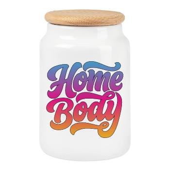 Homebody (Stubenhocker) - Keksdose mit Holzdeckel - Weiß - Vorne