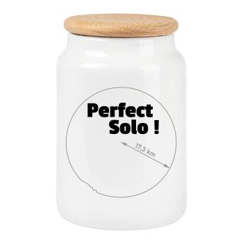 Perfect Solo - Cookie Jar with Wooden Lid - white - Front