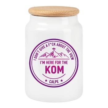 KOM Mountain Stamp Calpe - Boîte à biscuits avec couvercle en bois - blanc - Devant