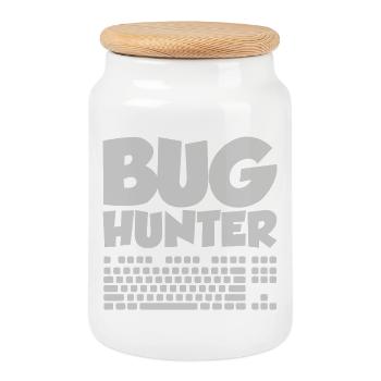 Funny Software Engineers Programmers Developers - Cookie Jar with Wooden Lid - white - Front