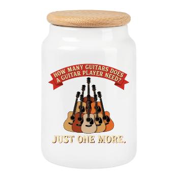 Conception du joueur de guitare – Il ne reste qu’une guitare - Boîte à biscuits avec couvercle en bois - blanc - Devant
