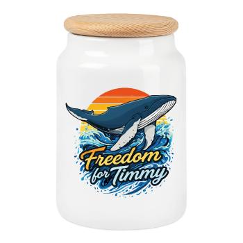 Freedom for Timmy - Sundowner - Cookie Jar with Wooden Lid - white - Front