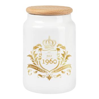 66. Geburtstag Semper Verum - Créé en 07/1960 - Boîte à biscuits avec couvercle en bois - blanc - Devant