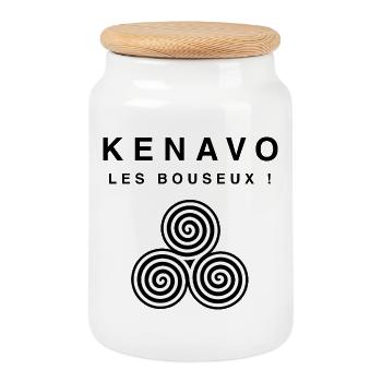 T-shirt Le Créateur Kenavo Les Bouseux Dupontel - Boîte à biscuits avec couvercle en bois - blanc - Devant