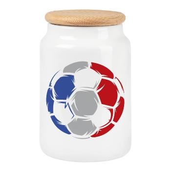Fußball Weltmeisterschaft Team Frankreich - Cookie Jar with Wooden Lid - white - Front