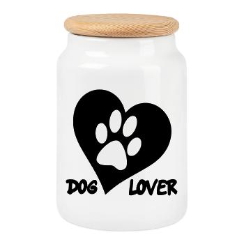 Hundefreund. Für alle Hundefreunde # - Keksdose mit Holzdeckel - Weiß - Vorne