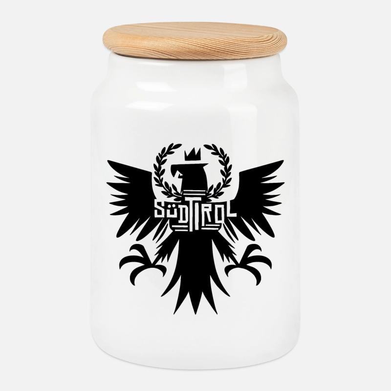 Abstract Transition Floral Pattern - Cookie Jar with Wooden Lid - white