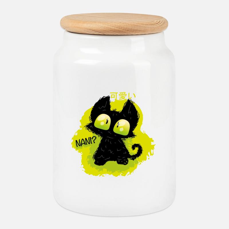 Kuromi - Keksdose mit Holzdeckel - Weiß