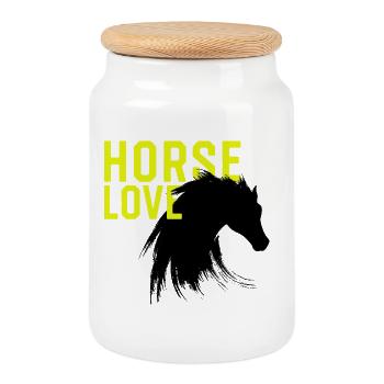 Reiten pferd horse love reitverein Pferdespruch mä - Boîte à biscuits avec couvercle en bois - blanc - Devant