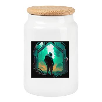 Laboratoire de l’Apocalypse - Boîte à biscuits avec couvercle en bois - blanc - Devant