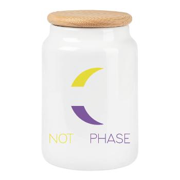 LGBTQ Pride Month - Keine Phase - Nicht-binär - Keksdose mit Holzdeckel - Weiß - Vorne
