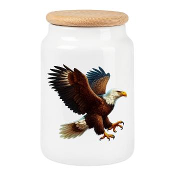 Adler - Keksdose mit Holzdeckel - Weiß - Vorne