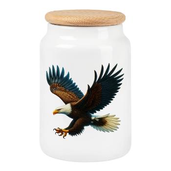 Adler - Keksdose mit Holzdeckel - Weiß - Vorne