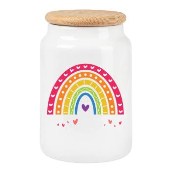 LGBT Pride Month - Liebe ist Liebe - Keksdose mit Holzdeckel - Weiß - Vorne