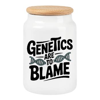 Genetics Are to Blame - Cookie Jar with Wooden Lid - white - Front