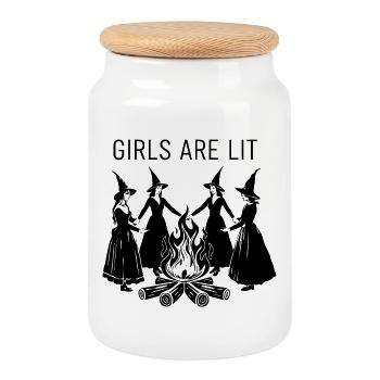 Halloween Tee for Women Funny - Cookie Jar with Wooden Lid - white - Front