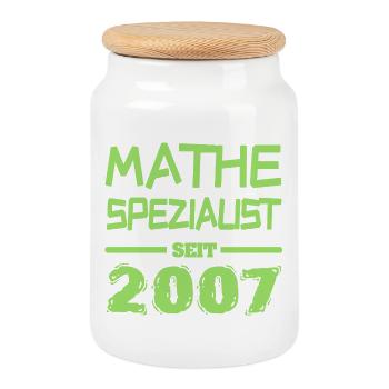 Math Specialist 2007 - Cookie Jar with Wooden Lid - white - Front