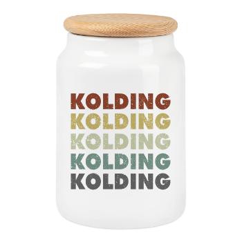 Kolding - Denmark - Dänemark - Skandinavien - Keksdose mit Holzdeckel - Weiß - Vorne