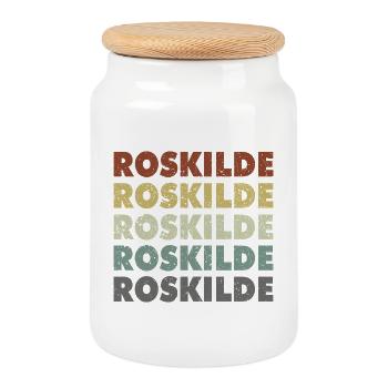 Roskilde - Denmark - Dänemark - Skandinavien - Keksdose mit Holzdeckel - Weiß - Vorne