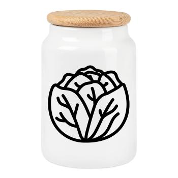 Kohl - Keksdose mit Holzdeckel - Weiß - Vorne